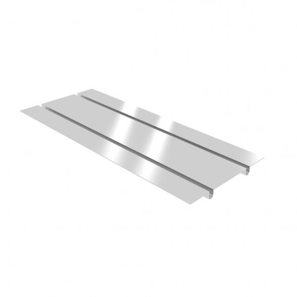 Aliuminio plokštė su dvejais grioveliais MEPAfloor 16-17 mm (390-1000) / 0,40 mm