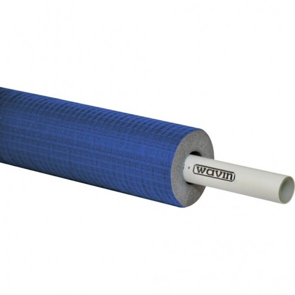 Daugiasluoksnis vamzdis su apšiltinimu (mėlyna) WAVIN PE-Xc/AL/PE-HD 20 x 2,25 mm (50 m)