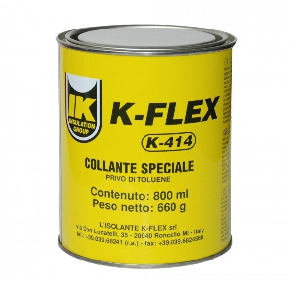 Klijai kaučiukiniai izoliacijai K-FLEX 800 ml / 0,66 kg