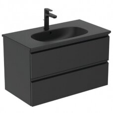 Pakabinama vonios spintelė su praustuvu IDEAL STANDARD Tesi 60 cm, juoda-matinė