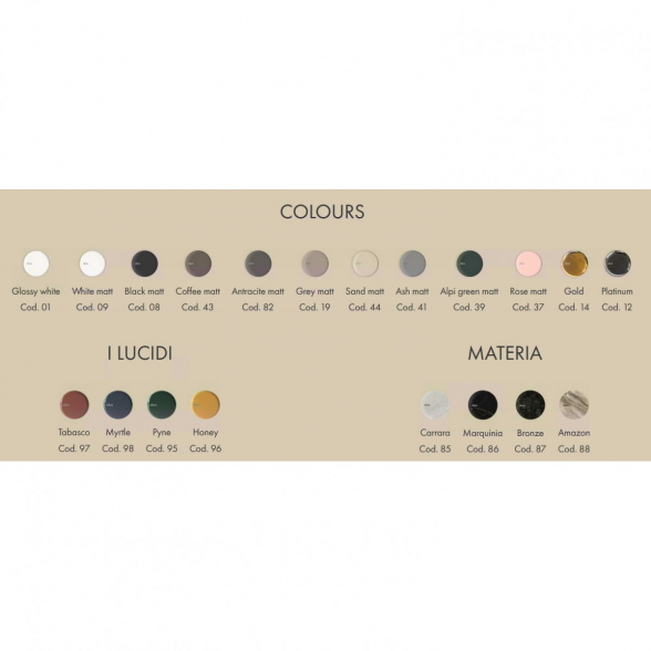Pastatomas ant stalviršio praustuvas ALICE CERAMICA Hide 600 x 400 (Įvairių spalvų pasirinkimas) 9