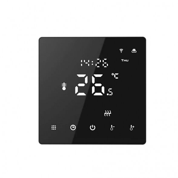 Potinkinis patalpos termostatas MEPA slim Wi-Fi, juodas 1