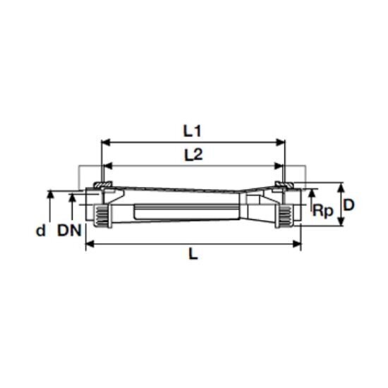 Srauto matuoklis PVC-U PİMTAŞ 2 1/2" x L 457 mm (3000 - 30000 l/h) (PN10)  1