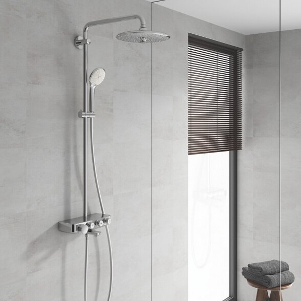 Termostatinė lietaus dušo sistema su snapu voniai GORHE Euphoria SmartControl 260 Mono, 26608000 1